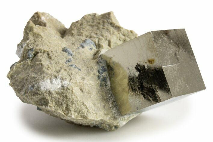 Natural Pyrite Cube In Rock - Navajun, Spain #322143